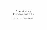 Chemistry Fundamentals Life is Chemical. Atoms vs Molecules Smallest unit of matter is the Atom or the Molecule –Atoms have only 1 element –Molecules.