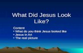 What Did Jesus Look Like? Content What do you think Jesus looked like What do you think Jesus looked like Jesus in Art Jesus in Art The real picture The.