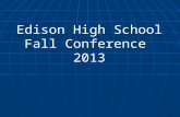 Edison High School Fall Conference 2013. F UNDRAISER ■ Total Funds (Peace Corps) $1096.43 ■ Winning Committee – UNODC - $ 154 ■ Average per committee.