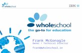 Frank McGonagle Owner / Technical Director frank@wholeschool.ie.