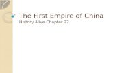 The First Empire of China History Alive Chapter 22.