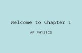 Welcome to Chapter 1 AP PHYSICS …do you remember… Theories Hypothesis Law Models.