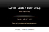Tuesday July 17, 2012  System Center User Group New York City Tonight’s Sponsor is.