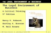 THE LEGAL ENVIRONMENT OF BUSINESS © 2009 Pearson Education, Inc. publishing as Prentice Hall Ch. 22-1 The Legal Environment of Business A Critical Thinking.