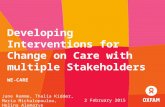 Developing Interventions for Change on Care with multiple Stakeholders Jane Remme, Thalia Kidder, Maria Michalopoulou, Helina Alemarye 2 February 2015.