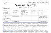 Doc.: IEEE 802.11-06/0YYYr0 Submission July 2006 Eldad Perahia (Intel), et alSlide 1 Proposal for TGy Notice: This document has been prepared to assist.