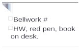 Bellwork #  HW, red pen, book on desk.. Space Figures Lesson 10-4 p.521.