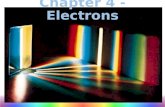Chapter 4 - Electrons. Properties of Light What is light? A form of electromagnetic radiation: energy that exhibits wavelike behavior as it travels through.