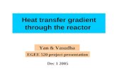 Heat transfer gradient through the reactor Yan & Vasudha EGEE 520 project presentation Dec 1 2005.