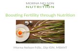 Boosting Fertility through Nutrition Morna Nelson FdSc, Dip ION, MBANT.