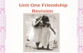 Revision Unit One Friendship. What do you think a true friend should be like? …, a true friend is like … …, a true friend can share…