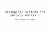 Biological systems and pathway analysis An introduction.