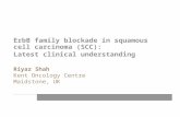 Riyaz Shah Kent Oncology Centre Maidstone, UK ErbB family blockade in squamous cell carcinoma (SCC): Latest clinical understanding.