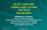 ELEC 2200-002 Digital Logic Circuits Fall 2015 Introduction Vishwani D. Agrawal James J. Danaher Professor Department of Electrical and Computer Engineering.