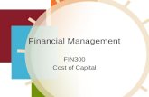 Financial Management FIN300 Cost of Capital. Objectives Upon completion of this lesson, you will be able to: –Determine a firm’s cost of equity capital.