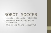 ROBOT SOCCER Junaidi bin Aziz (A148904) Mohamad Azwan bin Halim (A148647) Phe Yeong Kiang (A152076)