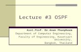 Lecture #3 OSPF Asst.Prof. Dr.Anan Phonphoem Department of Computer Engineering, Faculty of Engineering, Kasetsart University, Bangkok, Thailand.