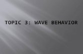 The behavior of a wave is greatly influenced by the medium in which it is traveling.  The wave frequency remains unchanged in different medium.  The.