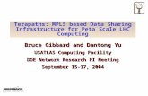 Terapaths: MPLS based Data Sharing Infrastructure for Peta Scale LHC Computing Bruce Gibbard and Dantong Yu USATLAS Computing Facility DOE Network Research.