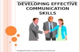 D EVELOPING EFFECTIVE COMMUNICATION SKILLS 1 SELF LEARNING MODULE 1 CHAPTER 3 Teamglobal © Kautilya Learning Academy of Professionals.