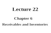 Receivables and Inventories Chapter 6 Lecture 22.