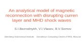 An analytical model of magnetic reconnection with disrupting curren layer and MHD shock waves S.I.Bezrodnykh, V.I.Vlasov, B.V.Somov Sternberg Astonomical.