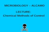 MICROBIOLOGY – ALCAMO LECTURE: Chemical Methods of Control.