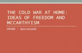 THE COLD WAR AT HOME: IDEAS OF FREEDOM AND M C CARTHYISM APUSH – Spiconardi.