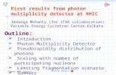 ICPAQGP-2005, Kolkata Bedanga Mohanty 1 First results from photon multiplicity detector at RHIC  Introduction  Photon Multiplicity Detector  Pseudorapidity.
