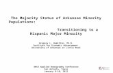 The Majority Status of Arkansas Minority Populations: Transitioning to a Hispanic Major Minority Gregory L. Hamilton, Ph.D. Institute for Economic Advancement.