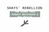 SHAYS’ REBELLION The Event that Almost Destroyed a New Nation 1.