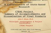 Establishing the Validity of Test Accommodations for Students with Disabilities: A Collaborative of State-based Research CTEAG Project Summary of Accomplishments.