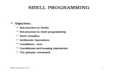 Shell Programming Ver 4.0 1  Objectives  Introduction to Shells  Introduction to shell programming  Shell variables  Arithmetic Operations  Conditions.