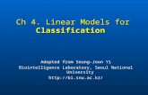 Ch 4. Linear Models for Classification Adopted from Seung-Joon Yi Biointelligence Laboratory, Seoul National University