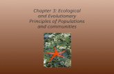 Chapter 3: Ecological and Evolutionary Principles of Populations and communities.