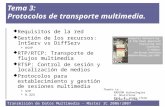 Transmisión de Datos Multimedia - Master IC 2006/2007 Tema 3: Protocolos de transporte multimedia.  Requisitos de la red  Gestión de los recursos: IntServ.