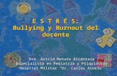 E S T R É S: Bullying y Burnout del docente Dra. Astrid Matute Alcántara Especialista en Pediatría y Psiquiatría Hospital Militar “Dr. Carlos Arvelo”
