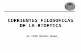 CORRIENTES FILOSOFICAS DE LA BIOETICA DR. EFREN GONZALEZ ARENAS.