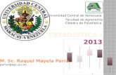 Universidad Central de Venezuela Facultad de Agronomía Cátedra de Estadística 1.