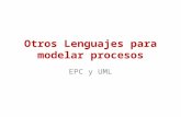 Otros Lenguajes para modelar procesos EPC y UML. Definición sacada de Wikipedia The EPC method was developed within the framework of ARIS by Prof. Wilhelm-August.