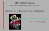 Bioinformática  Introducción, Bases de datos biológicas Prof. Mirko Zimic.
