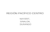 REGIÓN PACÍFICO CENTRO NAYARIT, SINALOA, DURANGO.