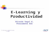 Ace.acti.cl E-Learning y Productividad – 8/2003 E-Learning y Productividad Ricardo Segal K. Presidente ACE.