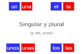 (a, the, some) ununaella unosunasloslas Singular y plural.