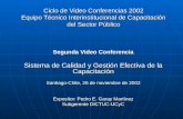 Ciclo de Video Conferencias 2002 Equipo Técnico Interinstitucional de Capacitación del Sector Público Segunda Video Conferencia Sistema de Calidad y Gestión.