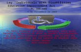 Ley “Individuals with Disabilities Education Improvement Act” PL-108-446 4 de diciembre de 2004 “Es fácil encontrar defectos. Cualquier tonto puede hacerlo.