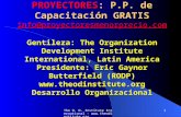The O. D. Institute International -  1 PROYECTORES: P.P. de Capacitación GRATIS info@proyectoresmenorprecio.com Gentileza: The Organization.