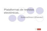 Plataformas de revistas electónicas. ScienceDirect (Elsevier)