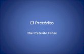 El Pretérito The Preterite Tense. ¿Qué es el pretérito? Completed actions that occurred in past Ex: I spoke to him yesterday. We studied the day before.