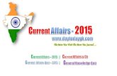 Current Affairs | Current Affairs 2015 | Current Affairs Quiz | Daytodaygk....